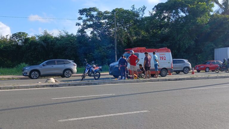 Animal morre e duas pessoas ficam feridas após colisão com motocicleta na Estrada do Araçagi