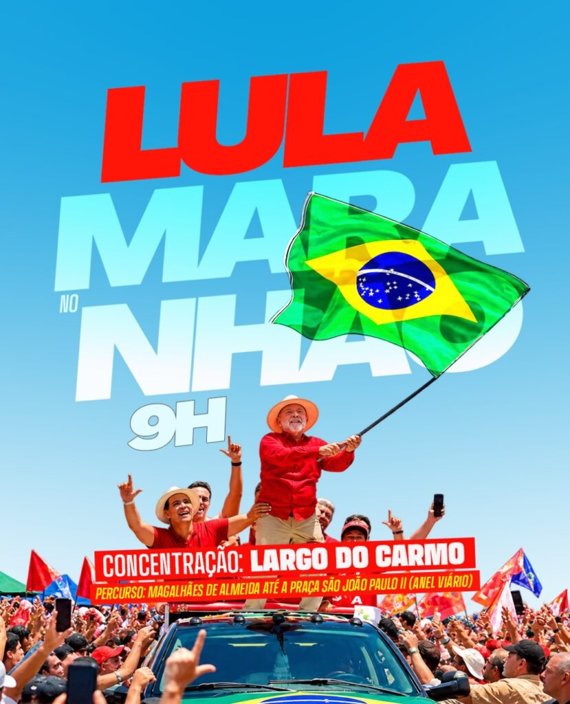 Presidente Lula percorre ruas do Centro de São Luís nesta terça-feira
